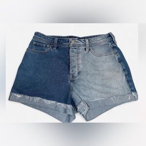 American Eagle Two-Tone Denim Shorts